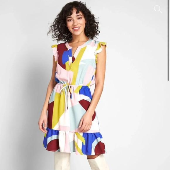 Modcloth As You Like It Ruffle Dress, Small, NWT - Picture 1 of 12